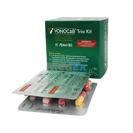 Tab. Vonocab Trio kit 20 mg+1000 mg+500 mg